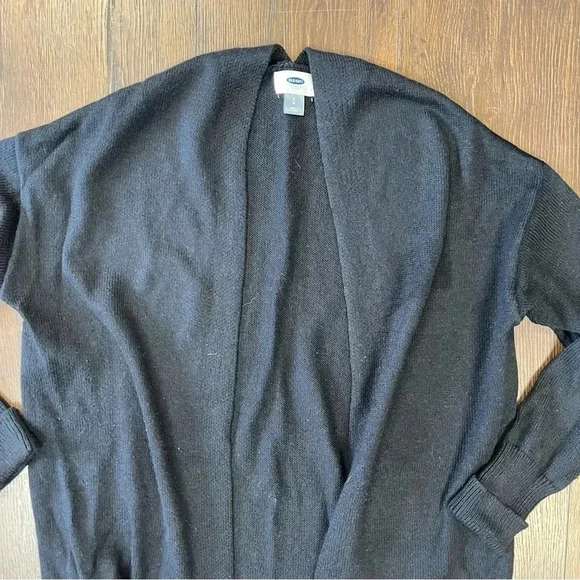 Old navy black long open cardigan SZ SM - Picture 4 of 4